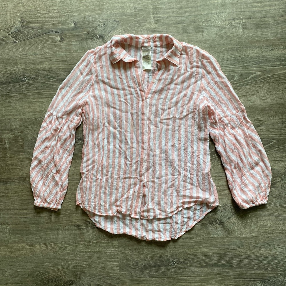 Chico’s striped button up blouse